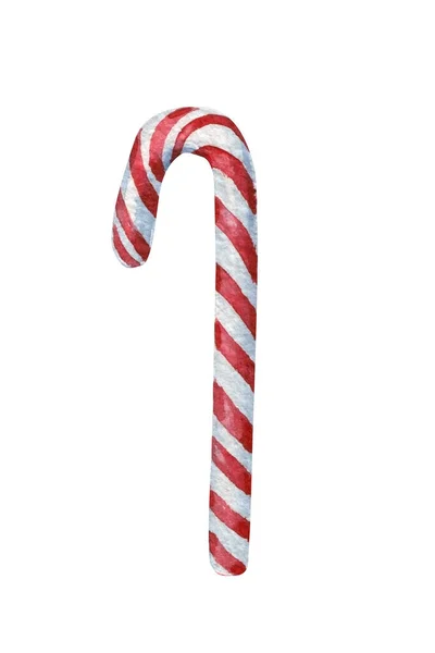 Akvarel vánoční lízátko sladkosti, kreslení — Stock fotografie