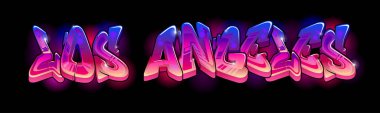 Graffiti styled Name Design - Los Angeles clipart