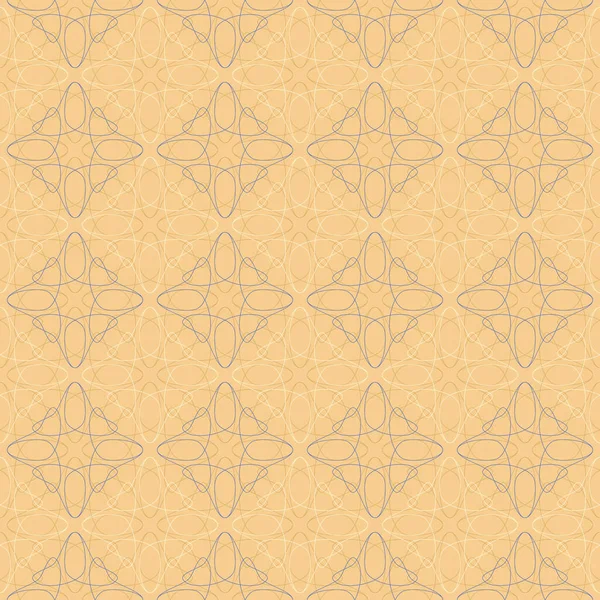 Geometric Floral Vector Seamless Pattern Tulip Lace Orange Background Art — Stock Vector