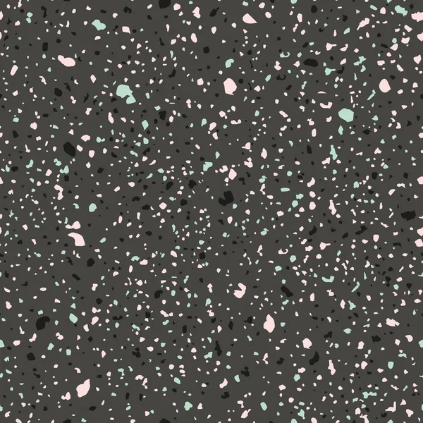Бесшовный Повторяющийся Векторный Рисунок Терраццо Розовыми Зелеными Черными Оттенками Темно — стоковый вектор