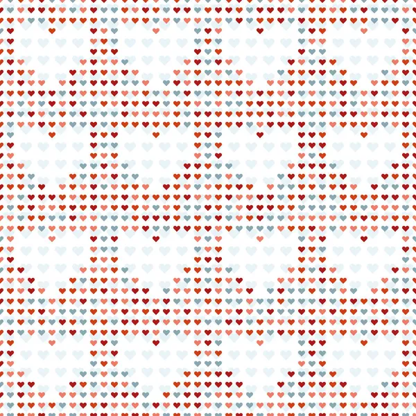 Абстрактный Бесшовный Векторный Рисунок Красочными Сердцами Белом Фоне Перфект Печати — стоковый вектор