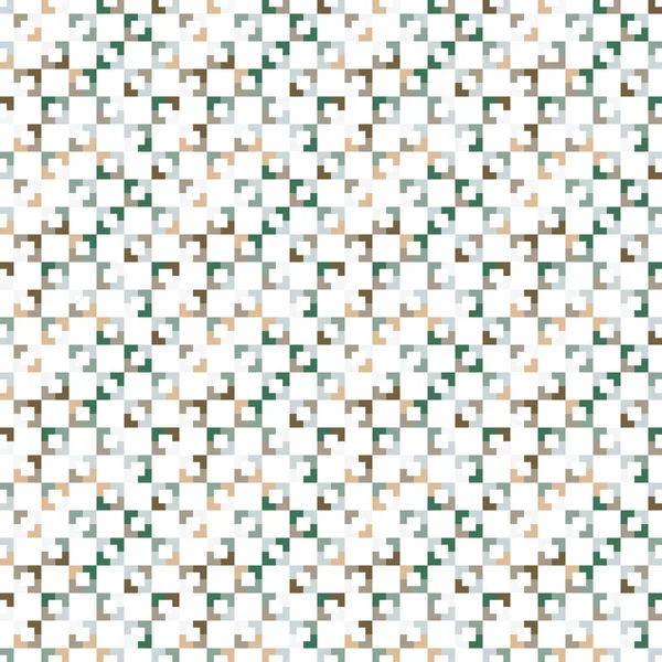 Abstract Seamless Vector Pattern Simple Geometric Tiles Earth Autumn Colours — Vetor de Stock