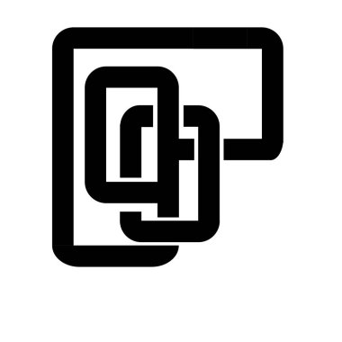 Beyaz arkaplanda çizgi logo dairesi füzyonu 