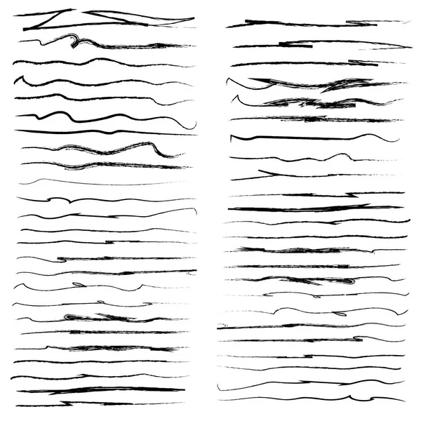 Beyaz arkaplana büyük el çizilmiş altı çizili çizgiler