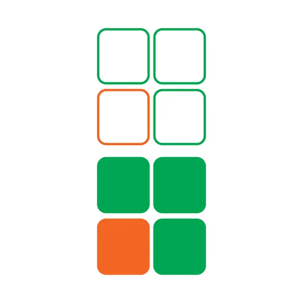 Logo tipi illüstrasyon arkaplanı için tam küp