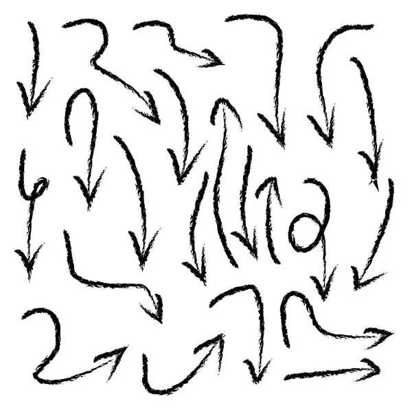 Arkaplana çizilmiş ok el seti