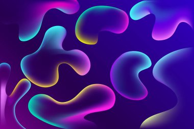 arkaplan sıvı şekil ve gradyan renk parçalarıyla