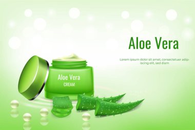 Ürün reklamcılığı aloe kozmetik krem modeli