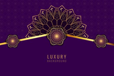 Süslü mandala arkaplan şablonu