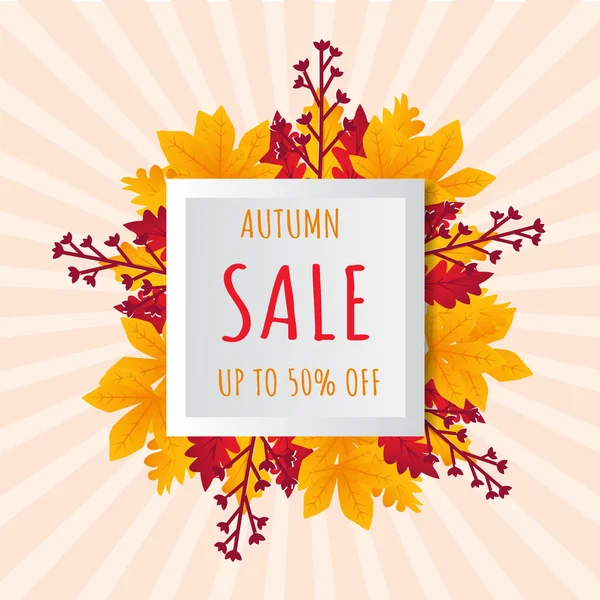 Palmiyeli sonbahar indirimi poster tasarımı