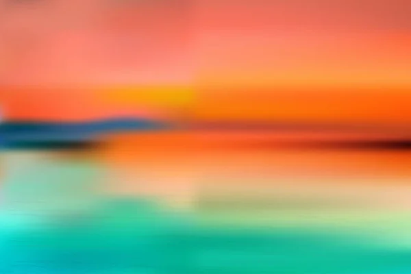 Motion Blur Tropical Sunset Beach Background Abstract Ocean Waves Bokeh — Vetor de Stock