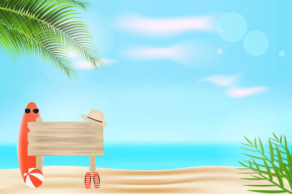 Летний пляжный фон
