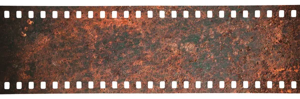 Grunge Film Şeridi Arka Plan Metal Pas Lik Filmlerde Aşındırıcı — Stok fotoğraf