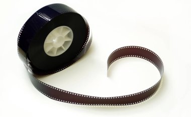 Beyaz arka plan ile film şeridi