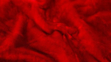 Kırmızı bez dalga arkaplan dokusu.  