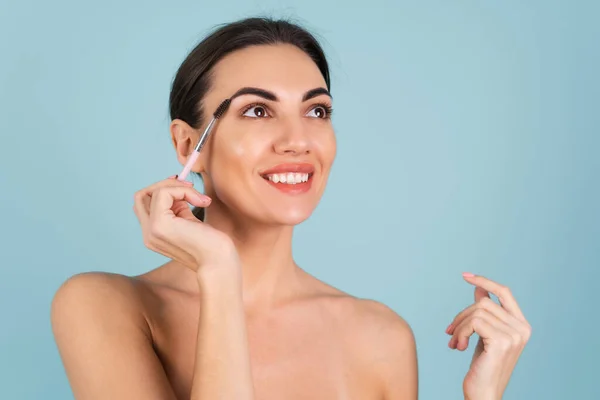 Primer Plano Retrato Belleza Una Mujer Con Piel Perfecta Maquillaje —  Fotos de Stock