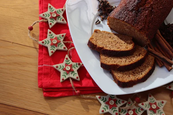 Pain Depices Traditional Homemade Festive Festive Cake Various Spice Французский — стоковое фото