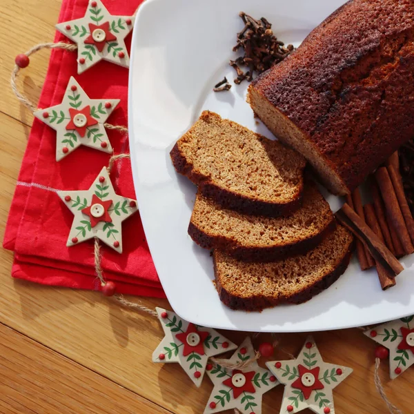 Pain Depices Traditional Homemade Festive Festive Cake Various Spice Французский — стоковое фото