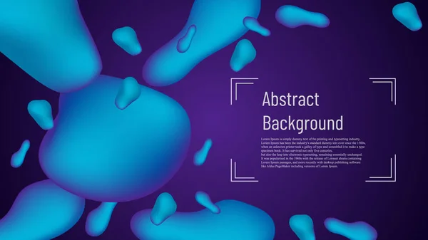 Mezcla Gráfica Objeto Fluido Azul Con Púrpura Para Fondo Sci Ilustración de stock