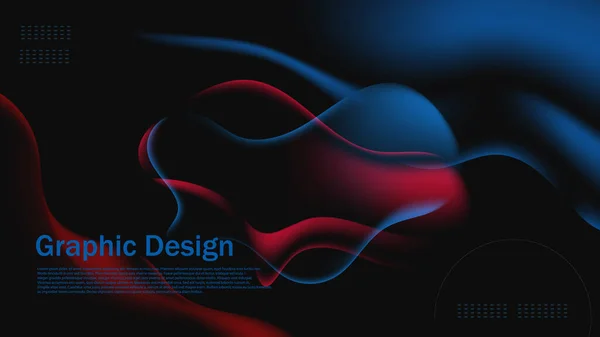 Moderno Dinámico Rojo Azul Efecto Transparente Gráfico Futurista Abstracto — Archivo Imágenes Vectoriales