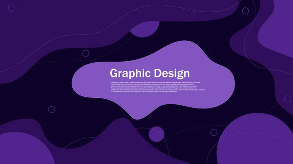 Abstracto Púrpura Dinámica Plana Forma Fondo Gráfico — Archivo Imágenes Vectoriales