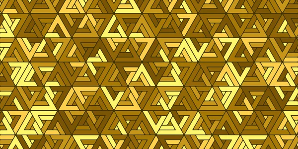 Abstraktes Geometrisches Muster Mit Streifen Dreieck Polygonale Form Und Goldener — Stockvektor