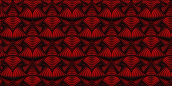Üst Üste Binen Kırmızı Arkaplan Ile Geometrik Desen — Stok Vektör