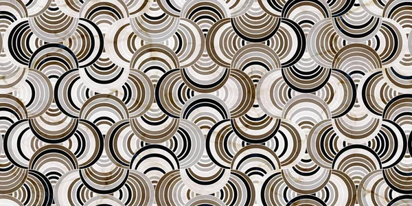 Modèle Géométrique Cercle Chevauchant Luxe Avec Fond — Image vectorielle