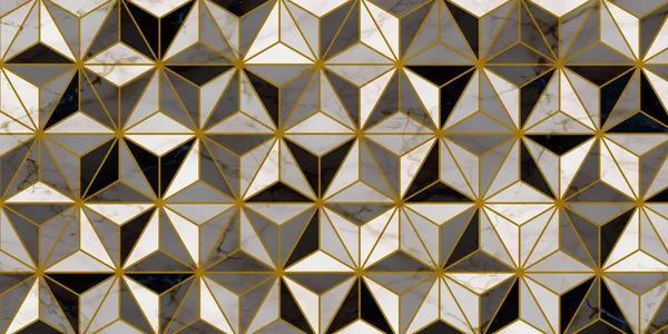 Geometrisches Muster Mit Dreiecksform Und Marmorstruktur — Stockvektor