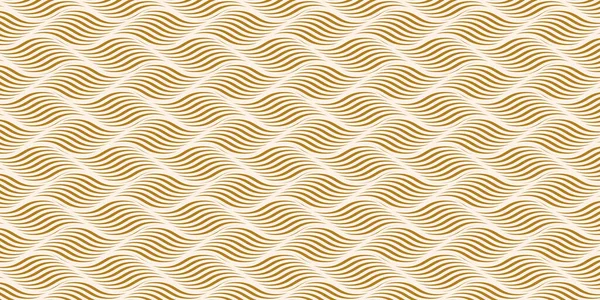 Geometrisches Muster Mit Goldenen Wellen Linien Stilvolle Textur — Stockvektor