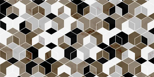 Geometrische Patroon Met Veelhoekige Vorm Luxe Achtergrond Van Goud Marmer — Stockvector