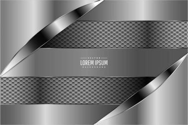  Gümüş ve karbon fiber desenli gri metal arkaplan