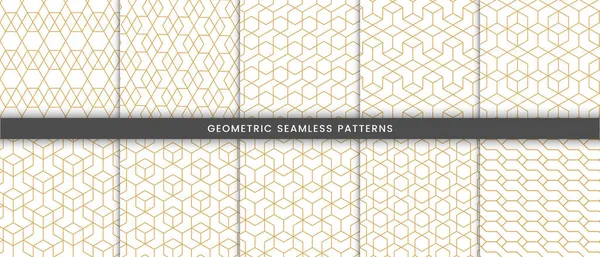 Satz Von Geometrischen Mustern Polygonale Form — Stockvektor