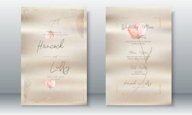 Düğün davetiyesi şablonu çiçek tasarımı