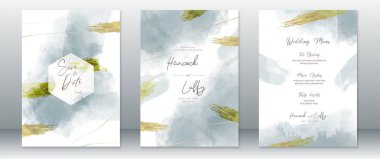 Zarif şablon düğün davetiyesi kartı 
