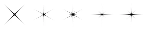 Элегантный Блеск Звезды Иконок Элемент Дизайна Роскошных Декоративных — стоковый вектор