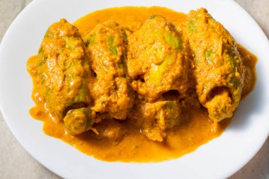 Bengali sivri su kabağı yiyeceğinin seçici odak noktası 