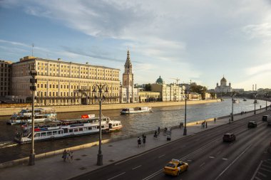 Moskova Seddi 'nin arka planı 5 Ağustos 2018 Moskova yaz günü