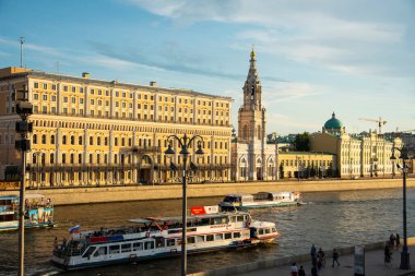 Moskova Seddi 'nin arka planı 5 Ağustos 2018 Moskova yaz günü