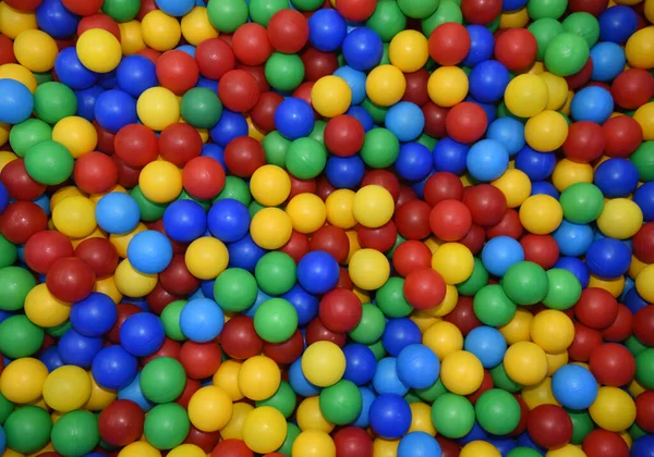 Разноцветные Мячи Сухом Детском Бассейне — стоковое фото