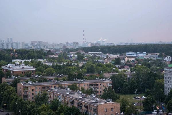 Панорамный Вид Москву Крыши Летом — стоковое фото