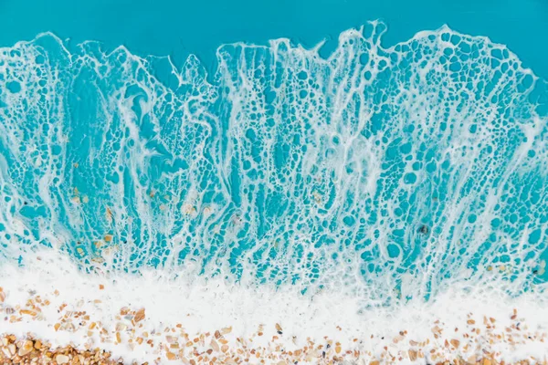 Смола Искусства Волнами Пляж Художественной Краске Океанский Фон Эпоксидной Смолы — стоковое фото