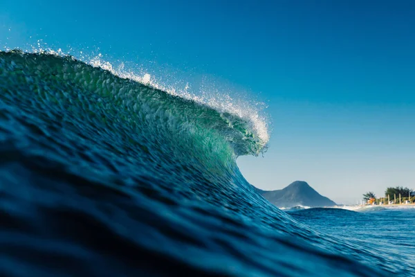 Idealna Fala Uderzeniowa Oceanie Atlantyckim Plaża Break Wave Brazylii — Zdjęcie stockowe