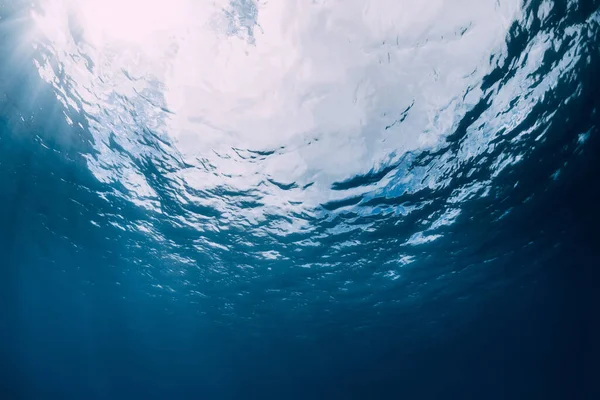 Superficie Con Olas Océano Azul Tropical Desde Profundo Hawai —  Fotos de Stock