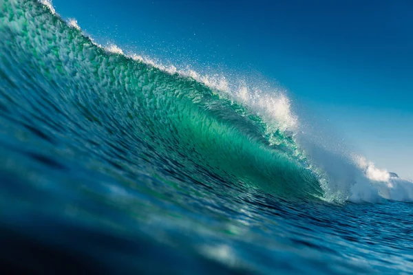 Szörf Hullám Atlanti Óceánon Ütköző Tökéletes Hullám — Stock Fotó