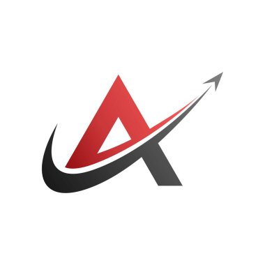 Ok konseptli A harfi logo şablonu