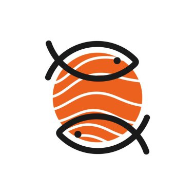 suşi ton balığı logosu tasarımı