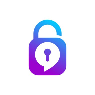 Güvenli sohbet logo şablonu