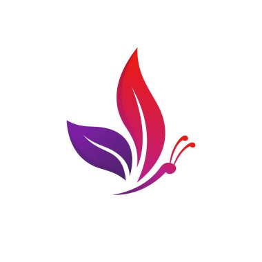 Spa ve güzellik için kelebek logo