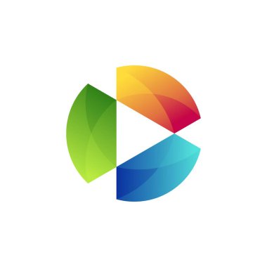 Geometrik oynatma düğmesi logosu